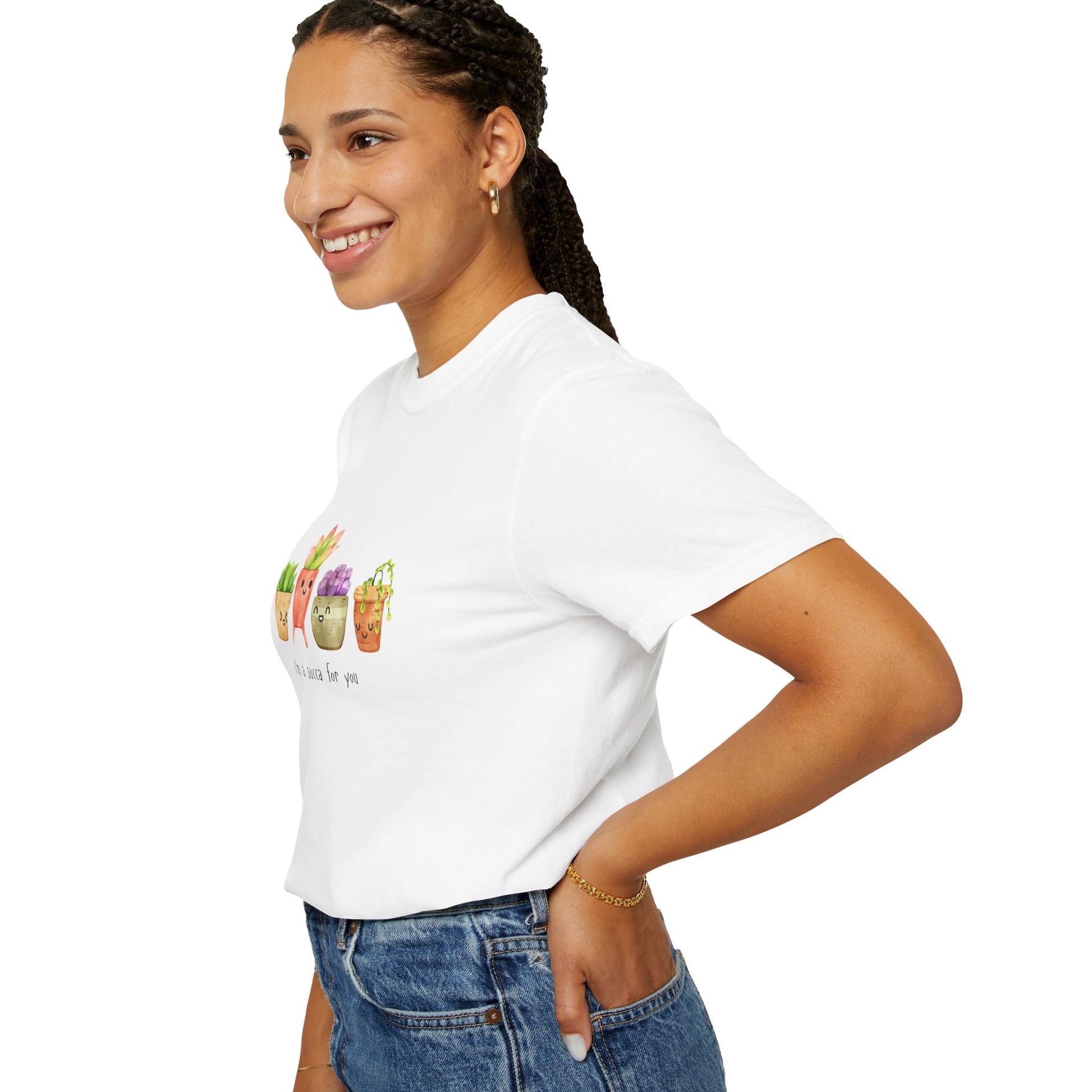 "I'm a Succa for You" Succulent T-Shirt – Cute Plant Lover Tee