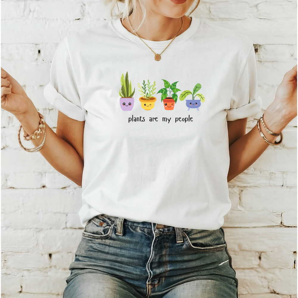 "Plants Are My People" T-Shirt – Cute Plant Lover Graphic Tee