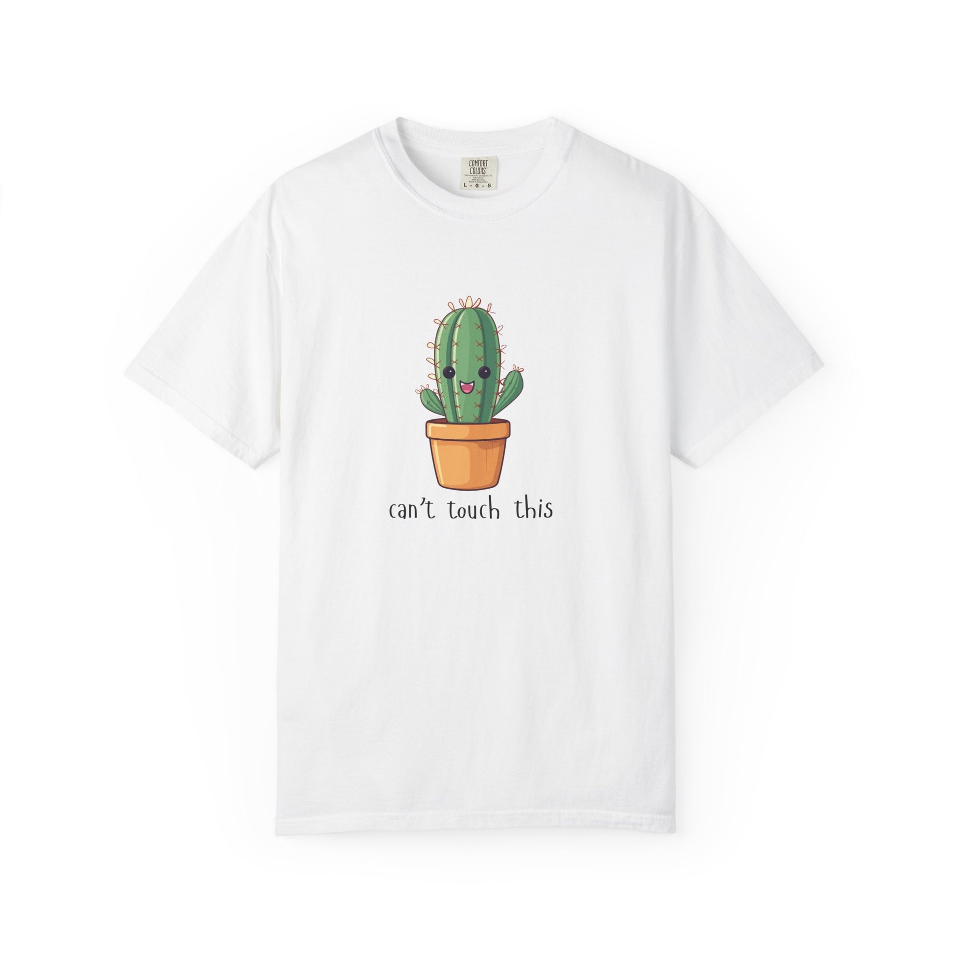 "Can’t Touch This" Cactus T-Shirt – Funny Smiling Plant Tee
